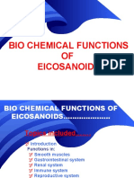 Bio Chemical Functions OF Eicosanoids