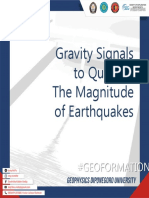 Gravity Signals To Quantify The Magnitude of Earthquakes: #Geoformation