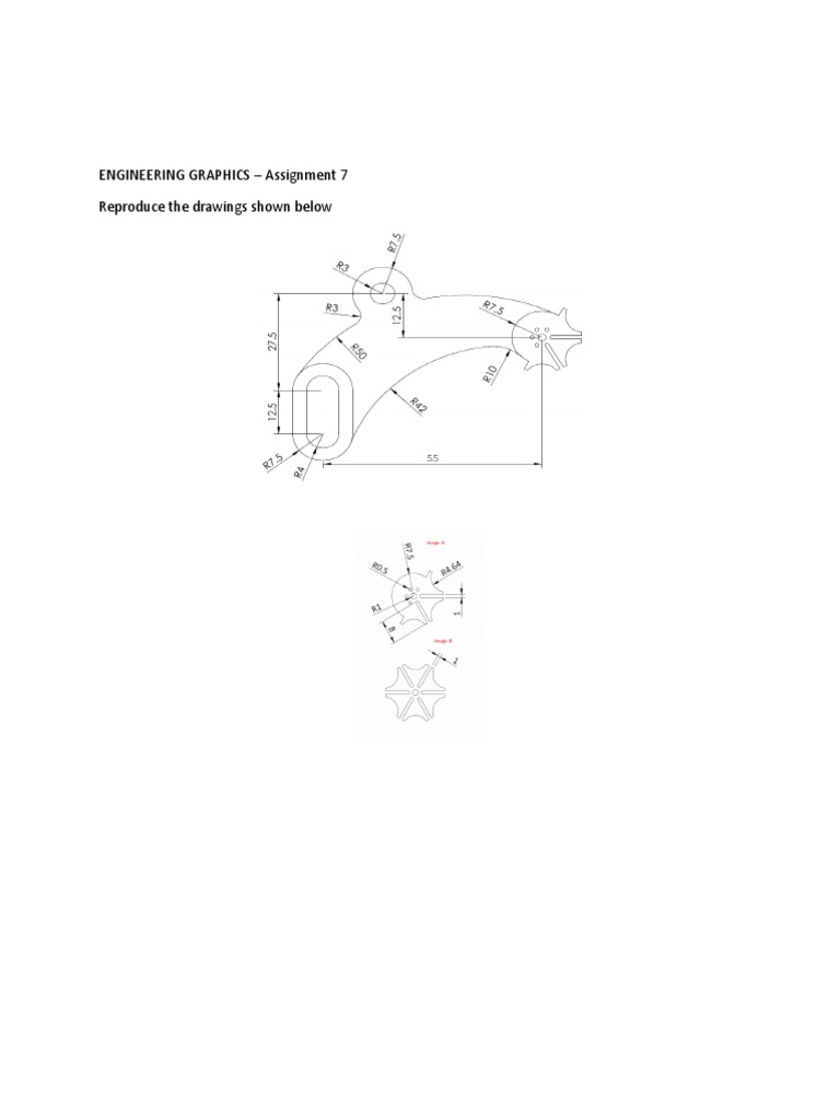 Engineering Graphics Assignment 7 Tasks | PDF