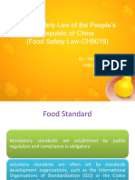 Food Safety Law of The People's Republic of China (Food Safety Law-CH9019)