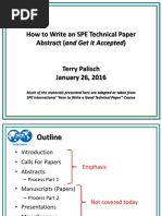 How To Write and Submit An SPE Paper Abstract