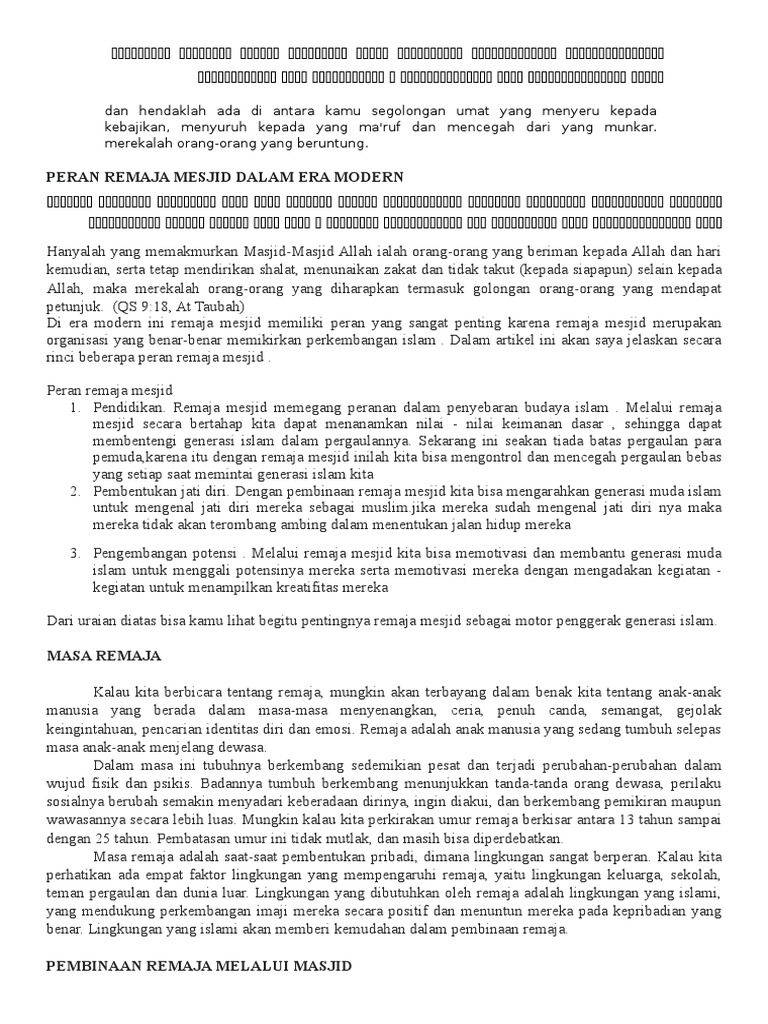 Artikel Remaja Masjid Pdf