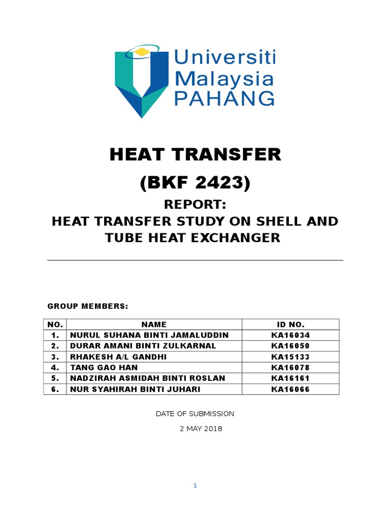 Lab Report Shell and Tube Heat Exchanger PDF Heat Transfer Heat