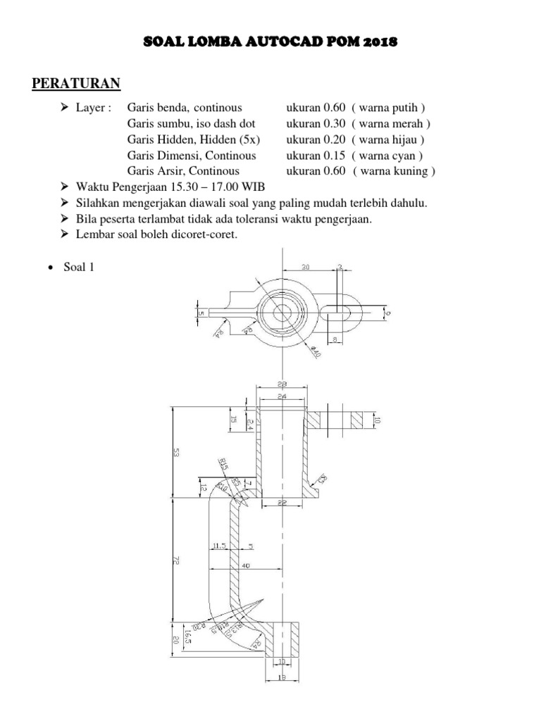 Soal Lomba Auto CAD | PDF