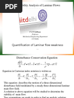 Instability Analysis of Laminar Flows: Professor Mechanical Engineering Department Iitdelhi