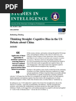 Thinking Straight: Cognitive Bias in The US Debate About China