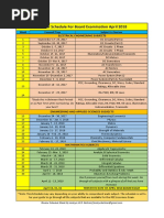 Review Schedule for Board Examination (REE) 2018