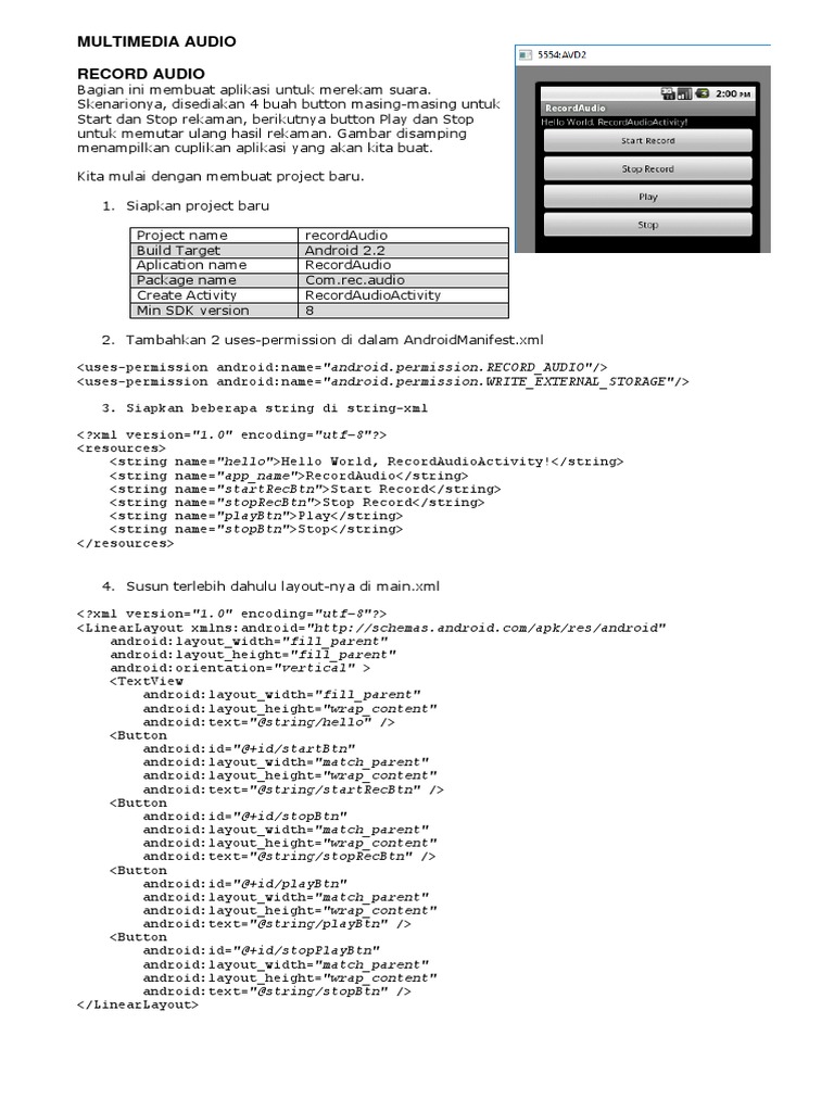 Aplikasi Rekaman Suara Android | PDF | Mobile Linux | Android ...