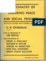 Psychiatry of Enduring Peace and Social Progress - Chisholm and Sullivan - 1946, Offprint of The Reestablishment of Peacetime Society