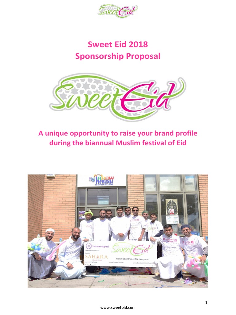 Sweet Eid Sponsorship Opportunity | PDF | Sponsor (Commercial) | Social ...