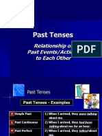 Past Tenses: Relationship of Past Events/Actions To Each Other