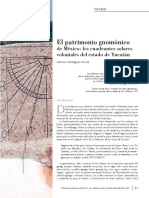 Dialnet ElPatrimonioGnomonicoDeMexicoLosCuadrantesSolaresC 4947343 PDF