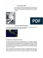 Huracanes y desastres naturales en Centroamérica