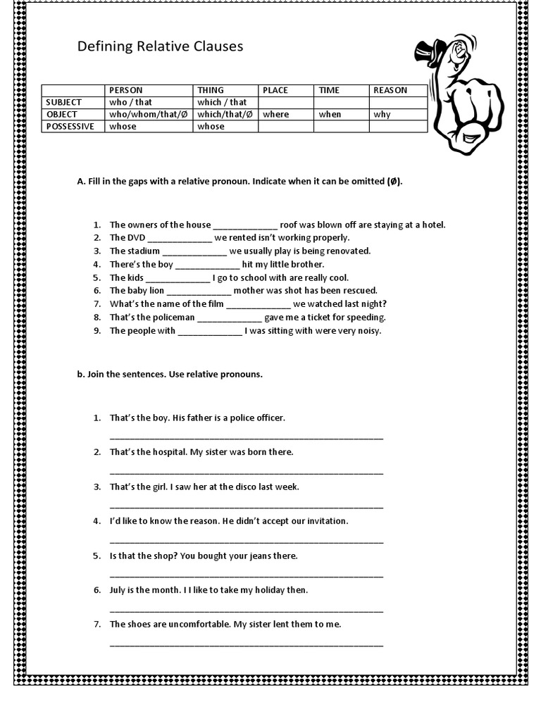 Defining Relative Clauses Morphology Onomastics