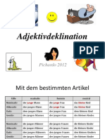 Adjektivdeklination Der Deutschsprache