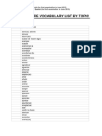 7 Minimum Core Vocabulary List by Topic