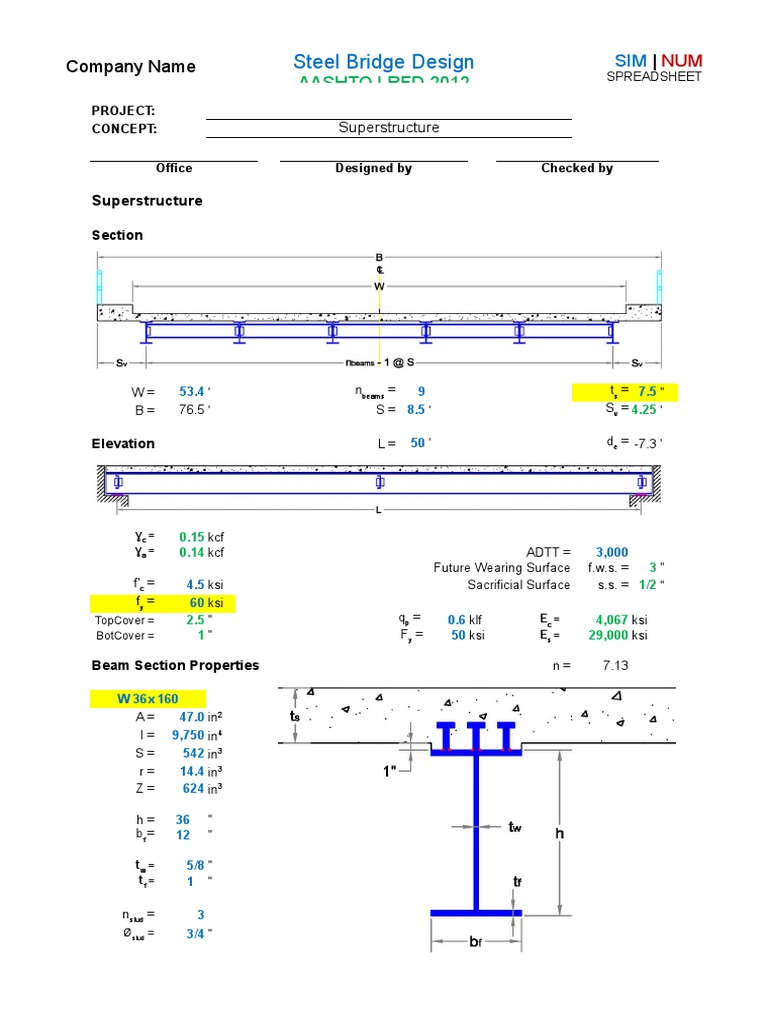Small Steel Bridge Design Overview | PDF