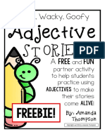 Adjectives Stories Freebie