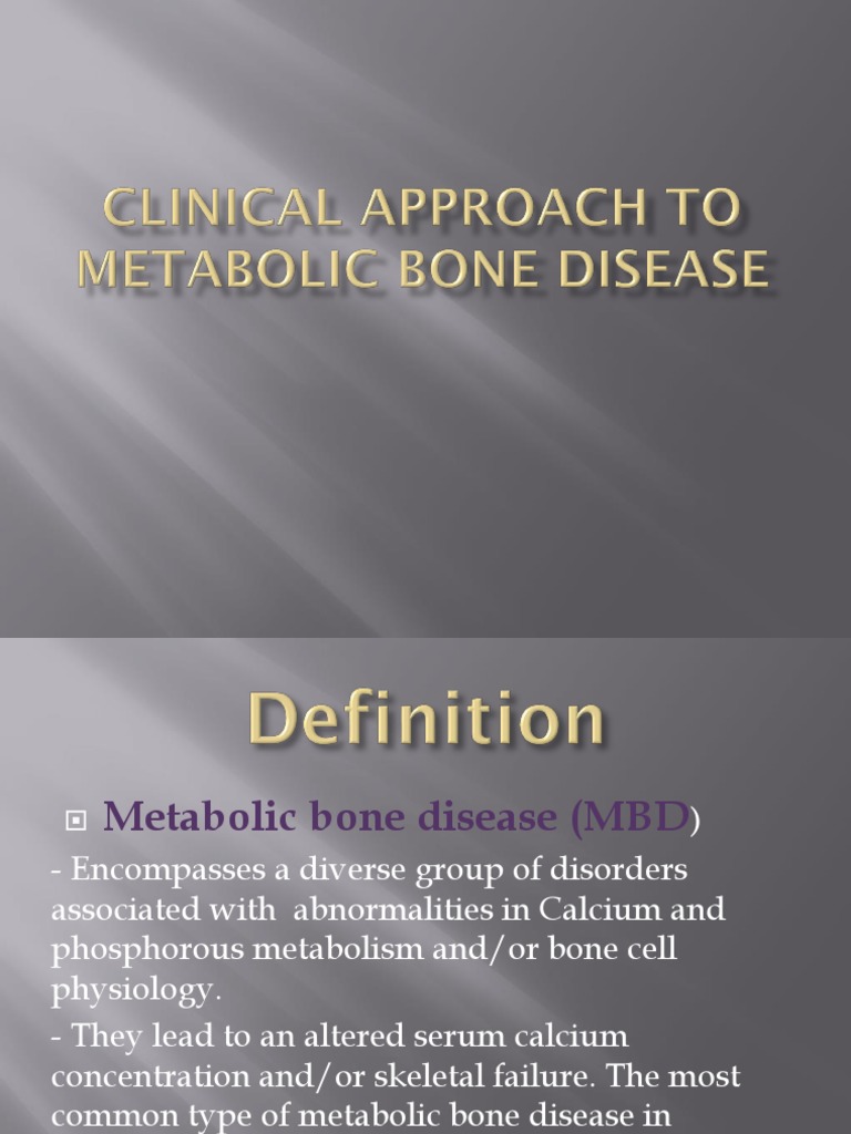 Understanding Metabolic Bone Disease | PDF | Bone | Diseases And Disorders