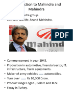 Introduction To Mahindra and Mahindra