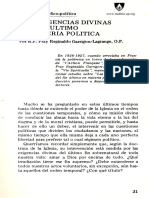 Las Exigencias Divinas Del Fin Ultimo en Materia Politica, R.P. Fray Reginaldo Garrigou-Lagrange, O.P.