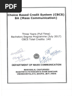 BA Mass Communication syllabus