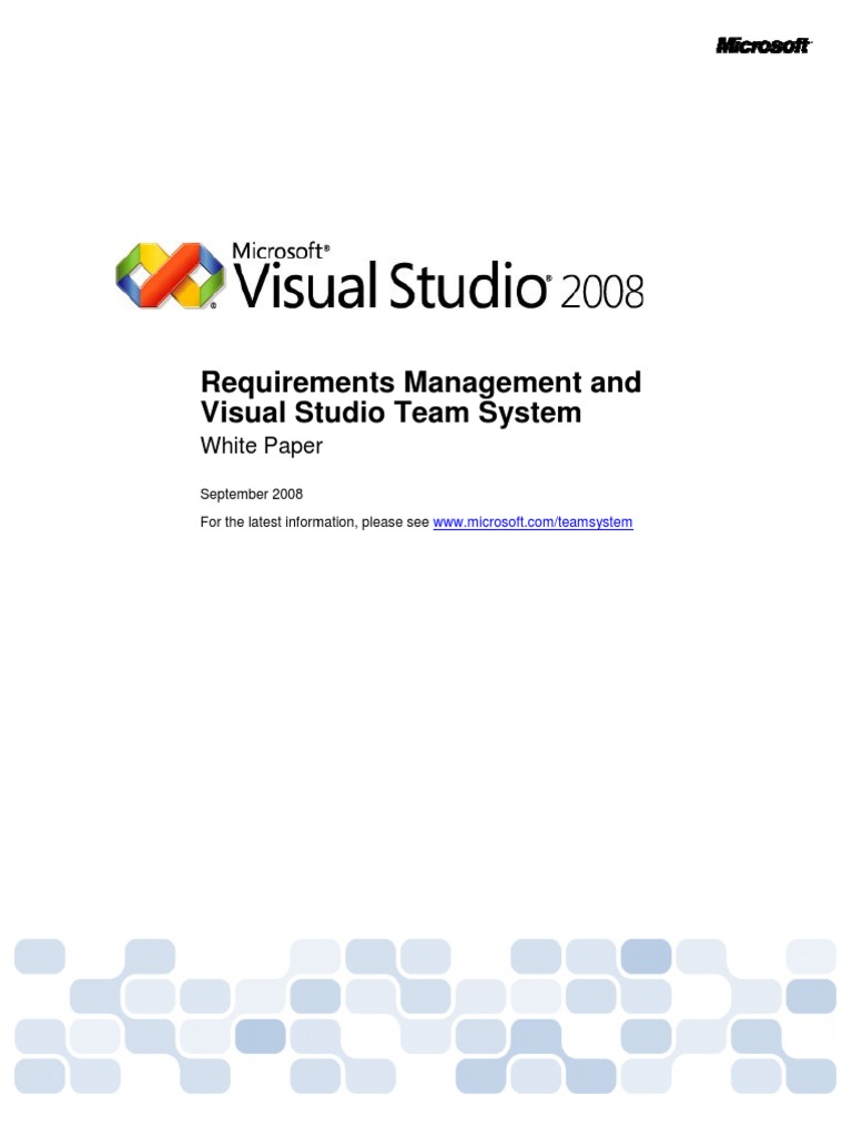 Requirements Management and Visual Studio Team System Product