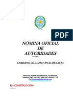 Nomina Autoridades Gobierno Salta 2018