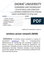 Adigart University ECE Group Assignment on Wireless Sensor Networks