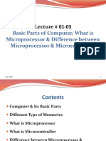 Lecture # 01-03: Basic Parts of Computer, What Is Microprocessor & Difference Between Microprocessor & Microcontroller
