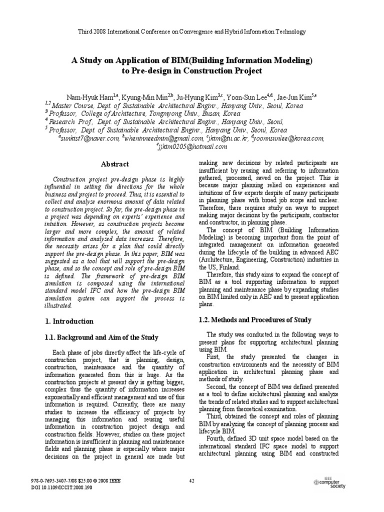 Ham Et Al. - 2008 - A Study On Application of BIM (Building Information ...