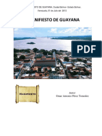 El Manifiesto de Guayana de Omar Antonio Perez Tomedez