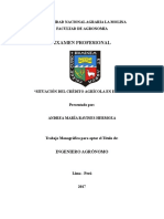 Examen Profesional: Universidad Nacional Agraria La Molina Facultad de Agronomia