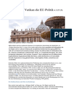 So Lenkt Der Vatikan Die EU-Politik