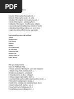 Mnemonics For Clinical Exam-Old