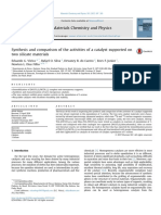 Synthesis and Comparison of the Activities of a Catalyst Supported On