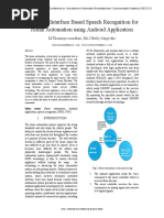 Intelligent Interface Based Speech Recognition For Home Automation Using Android Application