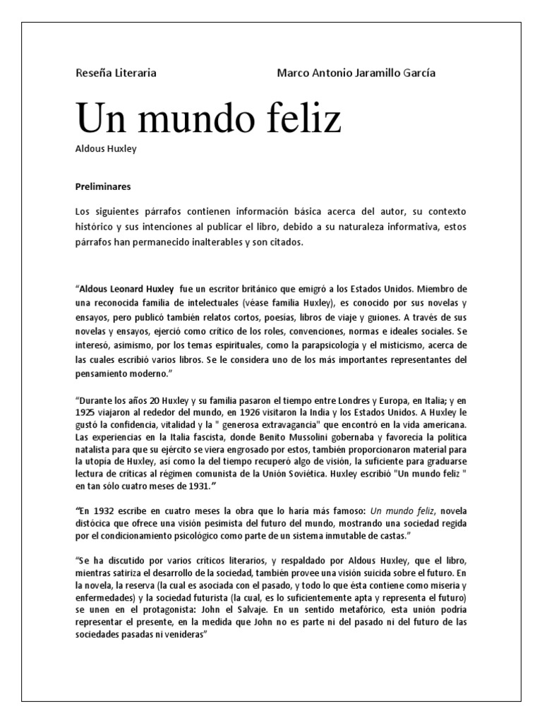Un Mundo Feliz | PDF | Science | Ciencia filosófica