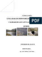 Disponibilidad y calidad de agua en la cuenca del río Quiroz