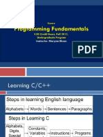 Programming Fundamentals: 4.00 Credit Hours, Fall 2015, Undergraduate Program