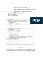 Testing Constitutional Waters IX: The Constitutional Parameters of The Exercise of Executive Powers in Non-International Armed Conflict Situations