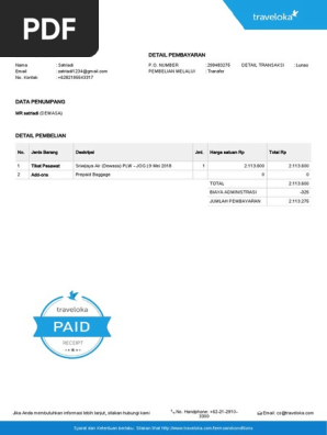 Contoh Traveloka