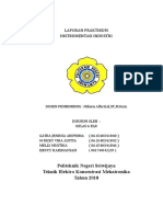 Laporan Praktikum Instrumentasi Industri: Politeknik Negeri Sriwijaya Teknik Elektro Konsentrasi Mekatronika Tahun 2018