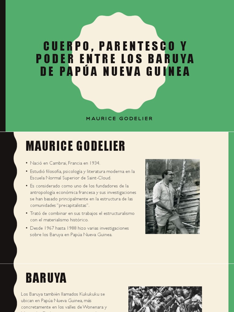 Cuerpo Parentesco Y Poder Entre Los Baruya PDF Mujer