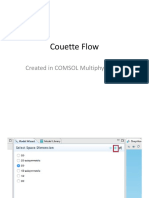 Couette Flow in Comsol