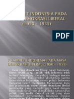 7 Kabinet Indonesia Pada Masa Demokrasi Liberal (