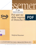 Hassemer, Winfried - Por Que No Debe Suprimirse El Derecho Penal