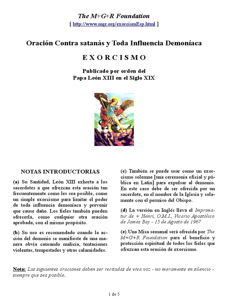 Exorcism Esp | PDF | Demonios | Miguel (Arcángel)