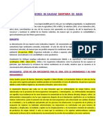 Bioindicadores de Calidad de Sanidad de Agua Sem1