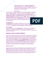 Hay Tres Clases de Preocupaciones Relacionadas Con Los Impactos Ambientales Que Se Relacionan Con El Desarrollo Agrícola